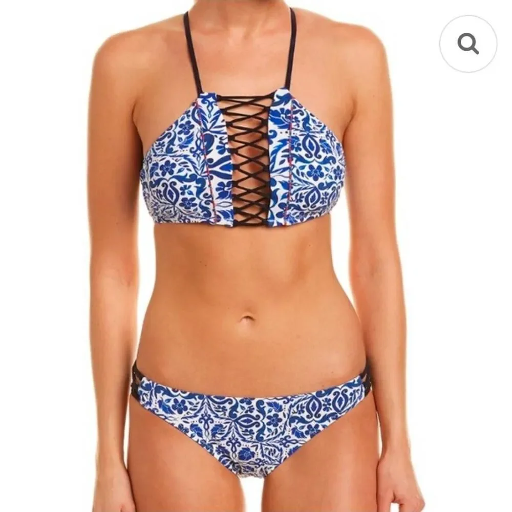 Nanette Lepore Swim Stargazer Talavera Bikini Top Size Medium Bottom Size Small
